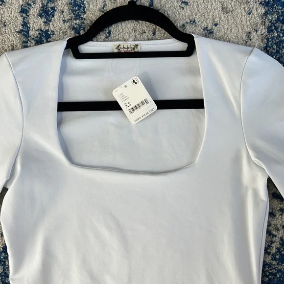 Free People Truth Or Square Bodysuit in White XS - Picture 7 of 9